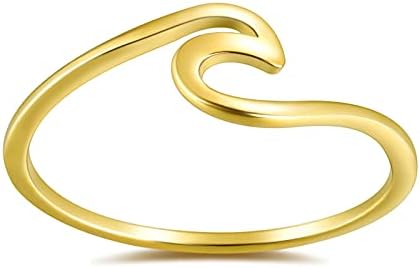 1 ממ נירוסטה טבעות נישואים לנשים בנות כסף/זהב / רוז זהב דק גל טבעת לגיבוב אירוסין טבעת גודל 4-12