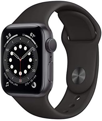 סדרת Apple Watch 6 - מארז אלומיניום אפור חלל עם להקת ספורט שחור