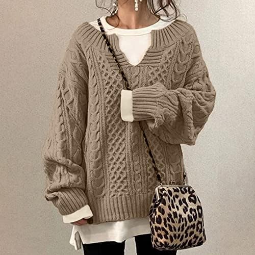 Ymosrh לנשים סוודרים קלים אופנה שרוול ארוך חם