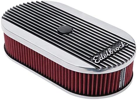 Edelbrock 4273 סדרת עלית מנקה אוויר סגלגל עבור קרבורטור יחיד עם 4 חביות