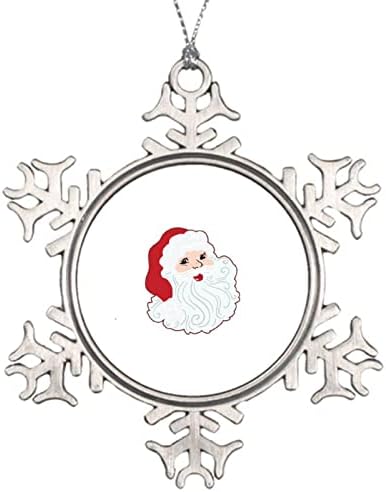 2021 קישוט לחג המולד פתית שלג קישוטי מתכת עגולים לחג המולד מצחיקים רעיונות מזכרת מתנה עץ חג המולד עץ חג המולד מסיבת חורף קישוטי תלייה תליון וינטג 'סנטה