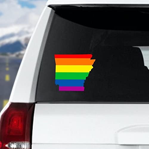 ארקנסו קשת דבקות רכב להטבים מדבקות גאווה הומוסקסואלית למכוניות אמריקאיות מדינה ארהב מדבקות מכוניות ויניל מדבקות מדבקות פגוש מצחיקות למכוניות מדבקות בהתאמה אישית למחשב נייד לרכב
