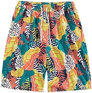 יונג 2023 גברים של מכנסיים קצרים קיץ גברים של הוואי פרח חוף מכנסיים קצרים מקרית קל משקל שרוך לשחות מכנסיים קצרים עם כיסים