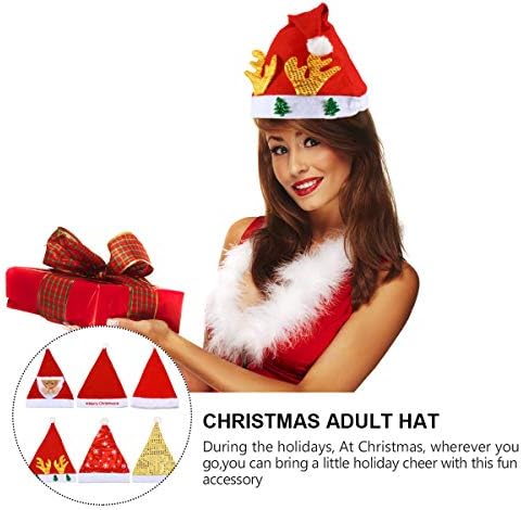 18 יחידות חג המולד כובע פסטיבל קישוטי קטיפה חג המולד למבוגרים כובע עבור חג המולד דקור חג המולד קישוטי מתנות קישוטים