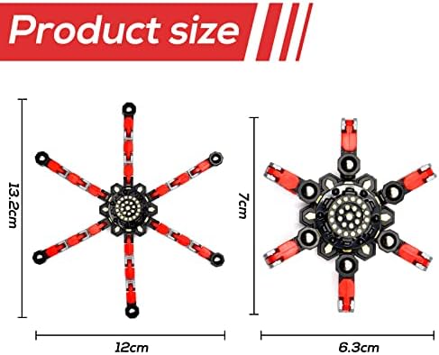 Tozong 6 PCS לקשקש צעצועים חושיים ספינר, צעצוע ידני של ספינינג סטרס, צעצוע יד, צעצועים של שרשרת טרנספורמציה ספיראלית מכנית טוויסטר האצבעות האצבעות של ג'יירו אנטי-חרדה למבוגרים וילדים