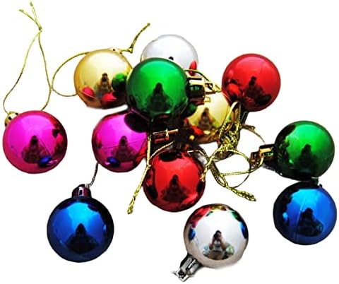 Honrane 12 PCS צבע חג המולד סצנת כדור סצנת סצנת גלוס חג המולד עץ עץ דלעת דלעת דיסקו כדור תליון מסיבת תליון 2set