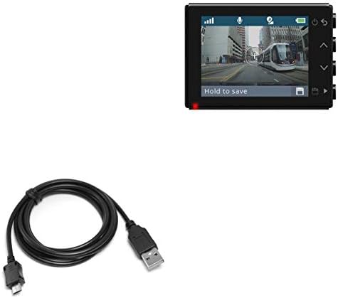 כבל גלי תיבה התואם למצלמת Dash Garmin 55 - כבל DirectSync, טעינה עמידה וסנכרון כבל עבור Garmin Dash Cam 55