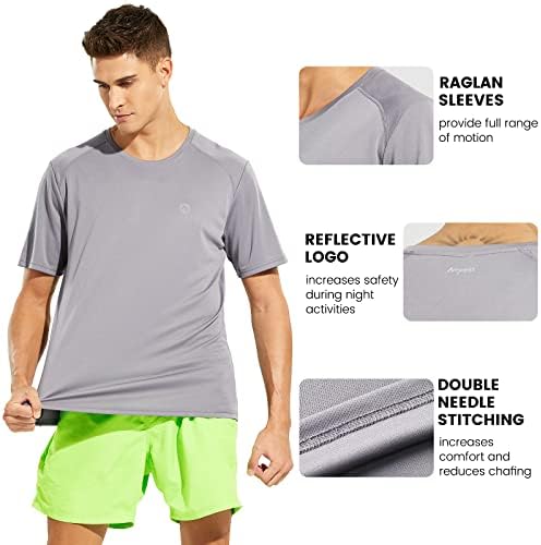 חולצות טריקו של אימון שרוול קצר/ארוך של נפון לגברים, ביצועים מתאימים יבש ביצועים פיתולים