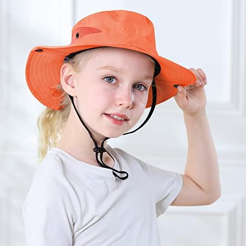 ילדי בנות שמש כובע עם קוקו חור רחב ברים הגנה דלי כובע מתקפל קיץ חוף דיג כובעי עבור בנות