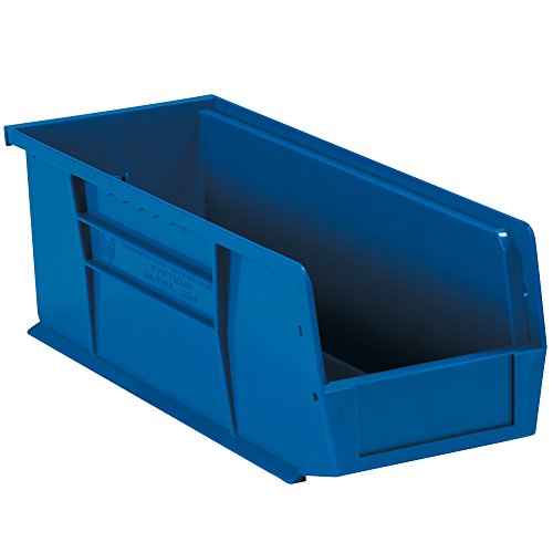 קופסאות מהירות BFBINP1555B ערימת פלסטיק ותלייה תיבות פח, 14 3/4 x 5 1/2 x 5 , כחול