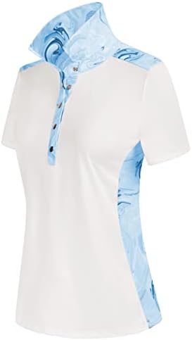 חולצות גולף של ג'ק סמית 'גולף לנשים שרוול קצר בלוק בלוק צבע ספורט ספורט חולצת פולו לחות מפתחת קלות
