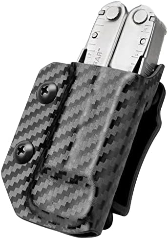 נדן רב-בית של Kydex עבור Leatherman Wave & Wave + Plus/rebar/Surge Heavy Duty/Scelendool Multi Tool Pouch, Multi-Pour לא כלול, Kydex וסיבי פחמן זמינים