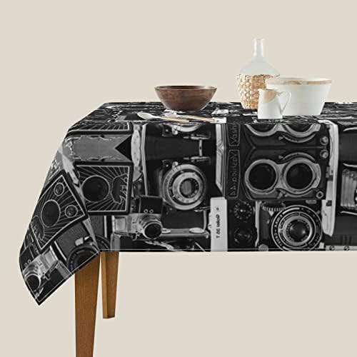 אוסף מצלמות מגניבות מרובע הוכחת מים ושמן מפת שולחן דקורטיבית בגודל 54 איקס 54 או 60 איקס 60 54 איקס 54