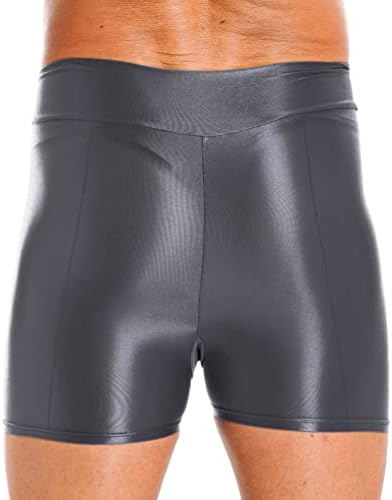 מכנסי דחיסה לגברים של SXIWEI שמן מבריק אימון כושר אימון כושר מכנסי אופנועים אתלטים גזעים תחתונים