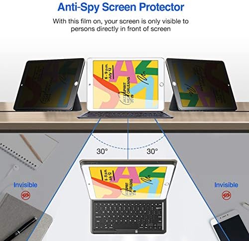 Procase iPad 10.2 ipad 10.2 9th 8th 7th Gen Privacy Screen Lundle עם iPad 10.2 9th 8th Case Gen 7th