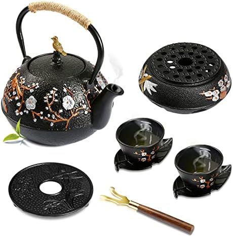 קומקום ברזל יצוק של וויצ'מי עם חילוף, קומקום תה לכיריים בסגנון תה סיר