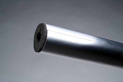 K-flex 6ryl048068al PVC Clading Al Tube, 3/4 מזהה בידוד נומינלי, אורך 3 ', 1/2 עובי קיר, כסף