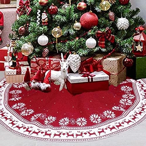 WLJDT XIAOJUAN חצאית עץ חג המולד, 90/122 סמ פתית שלג עץ חג המולד עץ חג המולד חצאית כרית כרית כיסוי קישוט