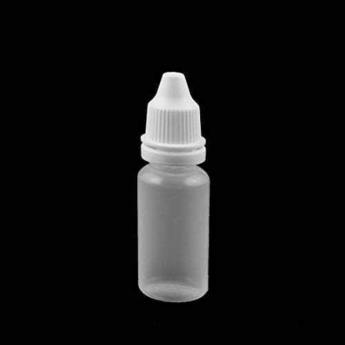 LON0167 חדש 10 יחידות 15 מל טפטפת פלסטיק בקבוק שמן אתרי טיפת עיניים מכסה נוזלי סחיטה לבנה (10 יחידות 15 מל טרופפלשה