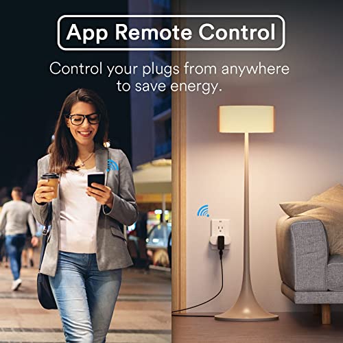 Angelhalo Smart Plug Mini 2.4GHz WiFi עם ניטור אנרגיה - 16 אמפר שעובד עם Alexa & Google Assistant, Simple Stem, ETL ו- FCC Certified Certified