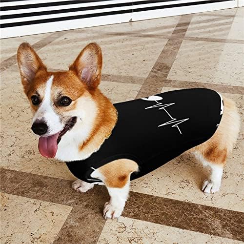 גיימר פעימות לב חולצות כלבים סוודר בגדי כלב בגדי סווטשירט חיית מחמד לכלבים וחתולים בינוניים קטנים L
