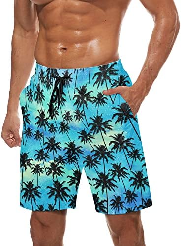 גזעי שחייה לגברים מכנסיים קצרים של לוח יבש עם רירית רשת, מכנסי חוף נושמים בגד בגדי ים בגדי ים