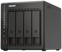 QNAP TS-453E-8G-US 4 מפרץ NAS שולחן עבודה שולחני בעל ביצועים גבוהים עם מעבד אינטל סלרון מרובע ליבות, 8 GB DDR4 RAM וקישוריות רשת כפולה 2.5GBE