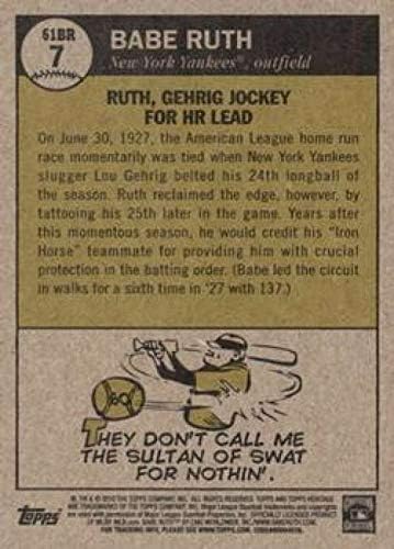 2010 Topps Heritage Ruth Chase 61BR7 Babe Ruth New York Yankees MLB כרטיס בייסבול NM-MT