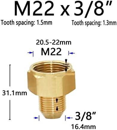 מחבר הברגה פליז M14 M18 M22 צימוד מעבר לאביזרי ברז ברז למטבח מבעבע וחדר אמבטיה 1 יחידות