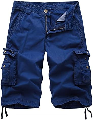 קינגוגו טרנדי מגברים מטען מכנסיים קצרים רוכסן מכנסי עבודה מכנסיים קצרים מכנסיים רגילים מכנסיים לגברים קיץ עם כיס שחור שחאקי גודל S עד 2XL