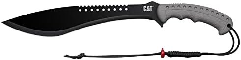חתול המצ ' טה עם כתף רצועת נדן, 19 אינץ, נירוסטה להב סכין עם ארגונומי נוחות כלי ידית, לחתוך, קוצצים, ברור מברשת, גינה, בחוץ, קמפינג שחור כסף - 240395