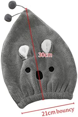 Houkai Microfiber רך וחלק מגבת שיער יבשה מגבת ארנב חמוד בנדנה ביתית מגבת טקסטיל מגבת לבישה (צבע: ורוד, גודל