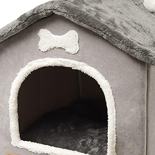 קולקולו כלב מיטת בית מחבוא חם קן אנטי להחליק תחתון נשלף כרית חתול מיטה לחתולים מקורה