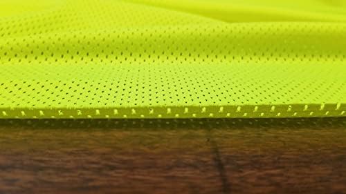 פיקו טקסטיל ניאון צהוב פוליאסטר פרו רשת כבד ג ' רזי בד-20 מטרים בורג-רב אוסף-סגנון 52513