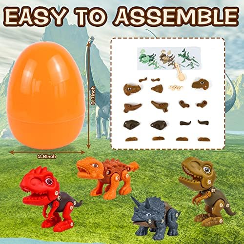 כל צבע 6 יחידות צעצועי מלא פסחא ביצים עם לפרק דינוזאורים בתוך לילדים 3 4 5 6 7 צבעוני פלסטיק הפתעה ביצים לציד חג מסיבת משחקים