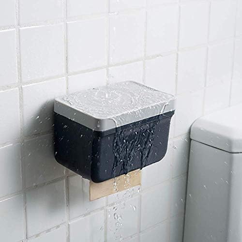 מחזיק אחסון ברקמות אמבטיה עמיד למים אטום קיר רכוב קיר רכוב על קופסת נייר קופסת נייר קופסה כחול