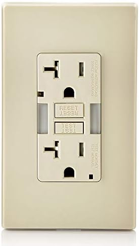 Leviton gfnl1-w במבחן עצמי smartlockpro Slim GFCI עמיד בפני תקן עמיד עם מחוון הנחיות ומחוון LED, 15-AMP, לבן