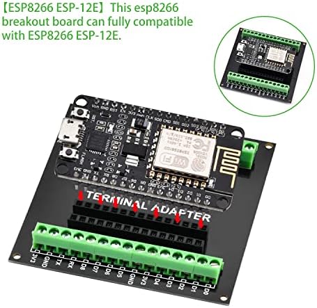 מועצת הפיתוח של 3-Pack ESP8266, AIDEEPEN ESP8266 מועצת הפריצה GPIO 1 ל- 2 עבור ESP8266 ESP-12E NODEMCU V2+3PCS ESP8266 ESP-12E