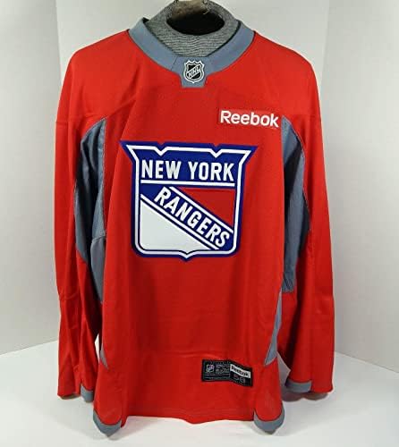 משחק ריינג'רס בניו יורק השתמשו באדום תרגול ג'רזי ריבוק NHL 58 DP29928 - משחק גופיות NHL משומשות