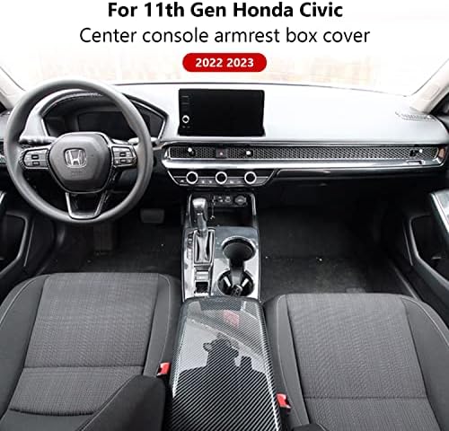 כיסוי משענת יד Boxcheer עבור Gen Honda Civic 2022 2023 Center Console Console Conshord Trans Trim Cim