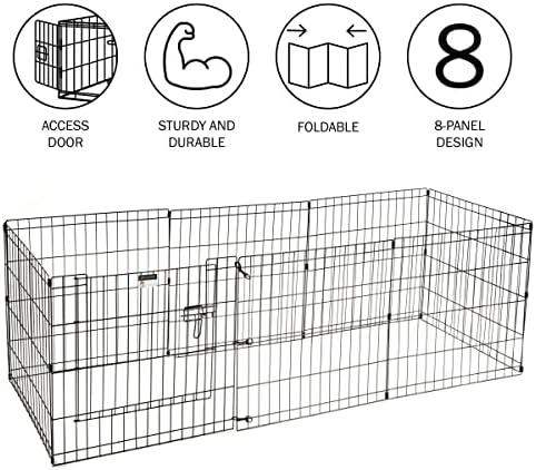 Pet Trex 24 Playpen לכלבים שמונה פאנלים גבוהים 24 רחבים 24