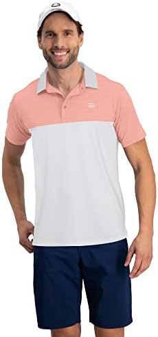 שלושה שישים ושש חולצות גולף יבשות מהירות לגברים - לחות מפתחים חולצת פולו מזדמנים עם שרוול קצר