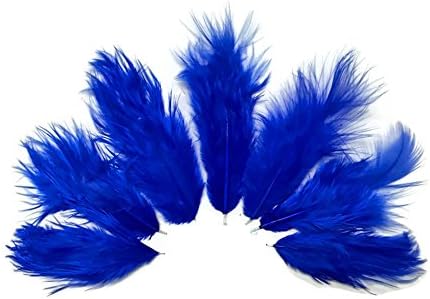 קרפט נוצות-1 תריסר - מוצק רויאל כחול תרנגול צ ' יקבו קצפת נוצות