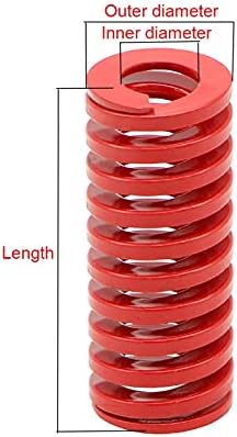 קפיץ AHEGAS אדום עומס בינוני לחץ על דחיסת קפיץ עובש טעון עובש קפיץ קוטר חיצוני 12 ממ x קוטר פנימי 6 ממ x אורך 20-80 ממ
