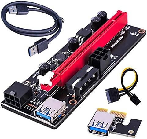מחברים PCI-E Riser לוח 1X עד 16X GPU מאריך כרטיס Riser Card PCI-E USB 3.0 GPU מתאם כרטיס SATA 15 PIN עד 6 PIN ממשק מתאם PCIE-