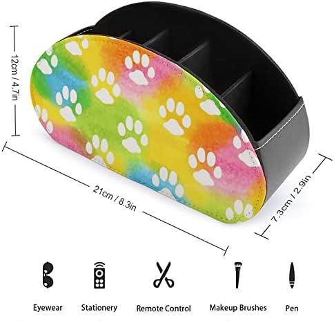 צבעי מים כלבים מכבידים על טביעת טלוויזיה מרחוק טלוויזיה מארגן תיבת אחסון עם 5 תאים לחדר שינה שולחני