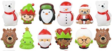 סט של 50 חמוד חג המולד נושאים ויניל דמויות-כיף המפלגה לטובת צעצוע - חג המולד, חורף, חג,קישוט, מתנה