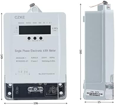 KQOO DDS226-1 שלב יחיד STATIC STATIC WATT METER 230V 50Hz MAX 60A Class 1 AC אנרגיה פעילה