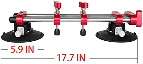 חלקה תפר סתר עם ואקום יניקה כוסות עבור תפר הצטרפות פילוס, מקצועי מוצק השיש התקנה כלי עבור גרניט, אבן, שיש, לוח, חבילה של 1