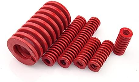 קפיצי דחיסה מתאימים לרוב התיקון I 1 חתיכת עובש אדום, קפיץ דחיסת עובש, קפיץ הטבעה בינוני, המשמש להרכבת חומרה, קוטר חיצוני של 35 ממ, קוטר פנימי של 17
